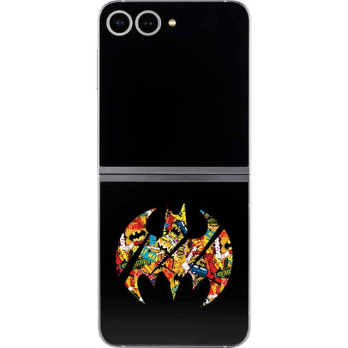 DC Comics Batman Silhouette Logo Vintage Pattern Galaxy Z Flip6 Skin